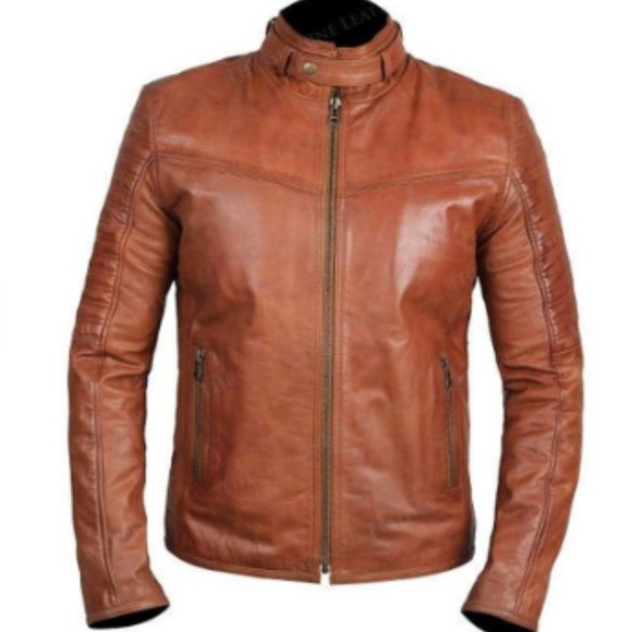 Men's handmade leather jacket